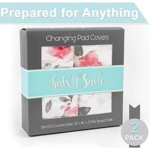 Kids N' Such/ Changing Pad Cover / 2 pack / NEW / Petal